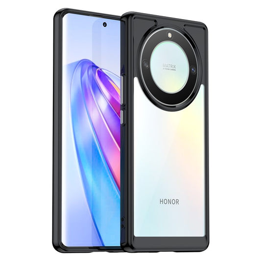 For Honor Magic5 Lite 5G / X40 5G / X9a 5G Clear Phone Case TPU + Acrylic Shockproof Protective Cover - Black