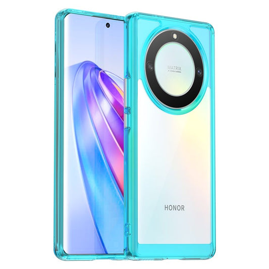 For Honor Magic5 Lite 5G / X40 5G / X9a 5G Clear Phone Case TPU + Acrylic Shockproof Protective Cover - Transparent Blue