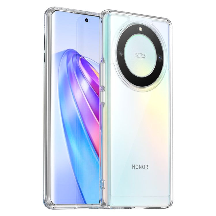 For Honor Magic5 Lite 5G / X40 5G / X9a 5G Clear Phone Case TPU + Acrylic Shockproof Protective Cover - Transparent