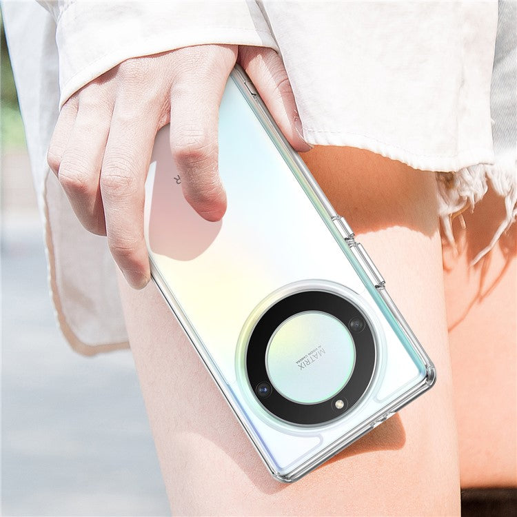 For Honor Magic5 Lite 5G / X40 5G / X9a 5G Clear Phone Case TPU + Acrylic Shockproof Protective Cover - Transparent