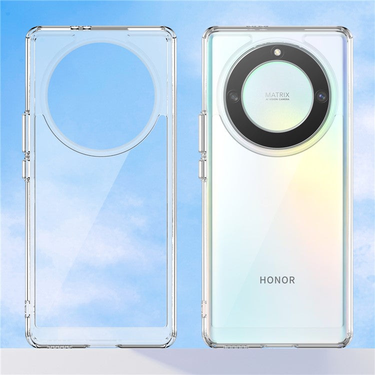 For Honor Magic5 Lite 5G / X40 5G / X9a 5G Clear Phone Case TPU + Acrylic Shockproof Protective Cover - Transparent