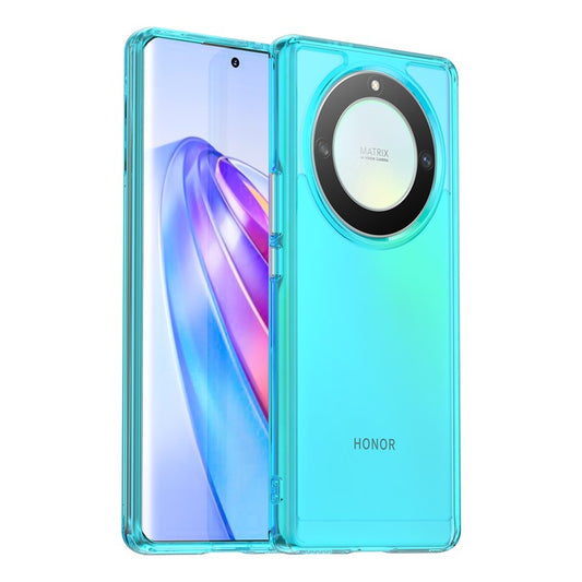 For Honor X40 5G /  X9a 5G / Magic5 Lite 5G TPU Phone Cover Candy Series Anti-scratch Smartphone Case - Transparent Blue