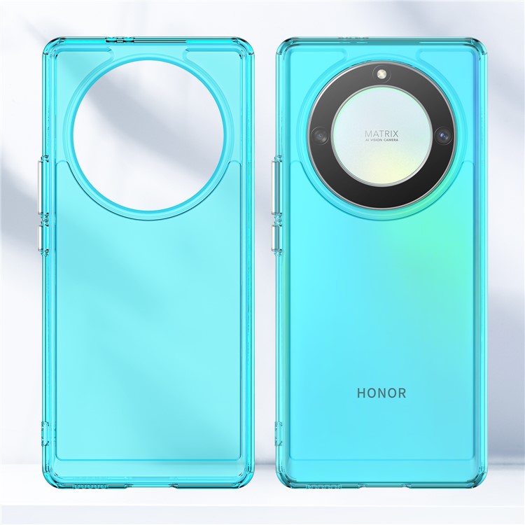 For Honor X40 5G /  X9a 5G / Magic5 Lite 5G TPU Phone Cover Candy Series Anti-scratch Smartphone Case - Transparent Blue