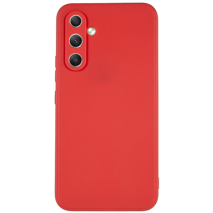 For Samsung Galaxy A34 5G Soft TPU Phone Case Straight Edge Precise Cutout Protective Cover - Red