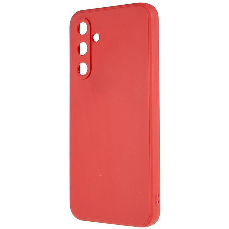 For Samsung Galaxy A34 5G Soft TPU Phone Case Straight Edge Precise Cutout Protective Cover - Red