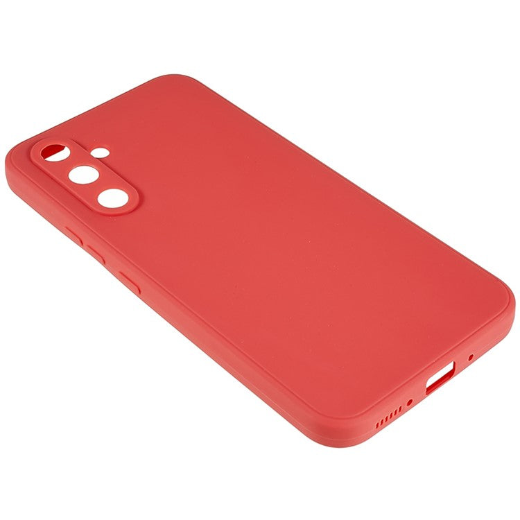 For Samsung Galaxy A34 5G Soft TPU Phone Case Straight Edge Precise Cutout Protective Cover - Red