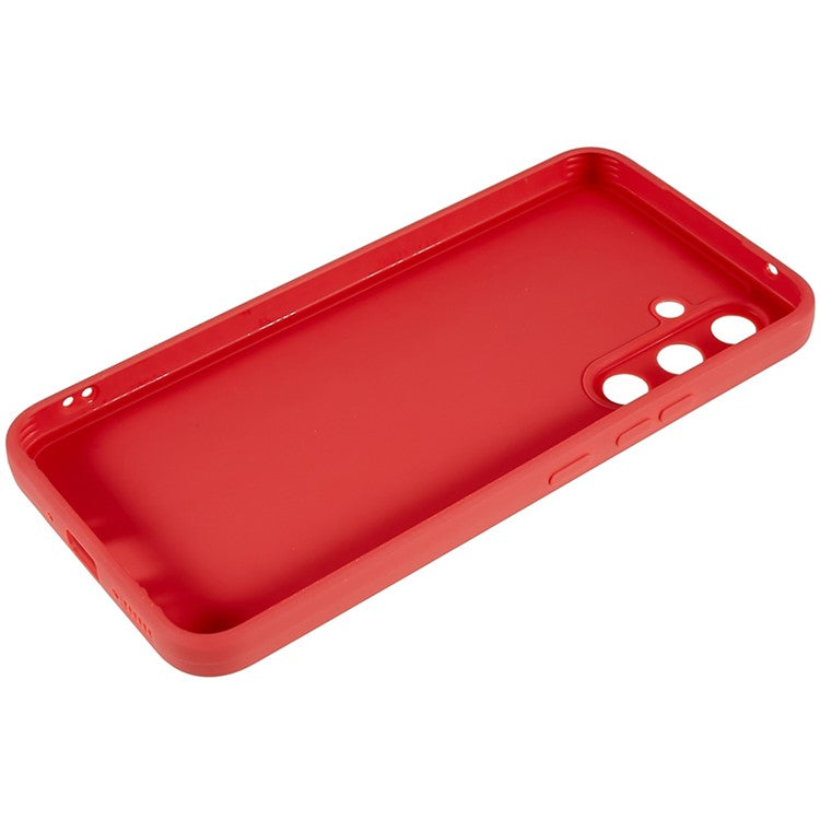 For Samsung Galaxy A34 5G Soft TPU Phone Case Straight Edge Precise Cutout Protective Cover - Red