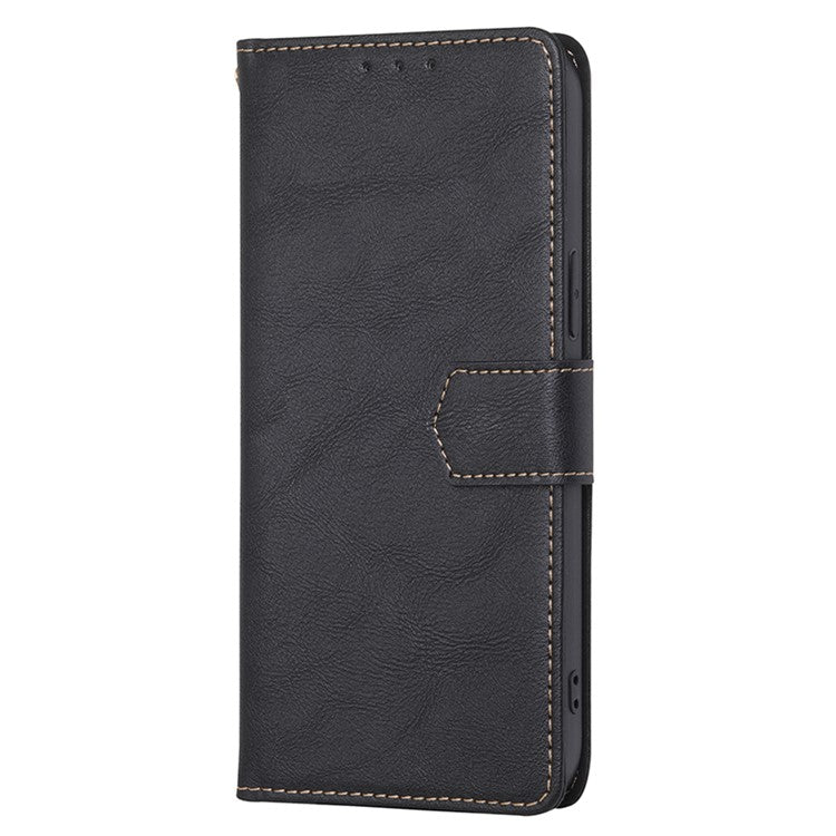 RFID Blocking Phone Stand Case for Motorola Moto G73 5G Wallet PU Leather Cellphone Cover - Black