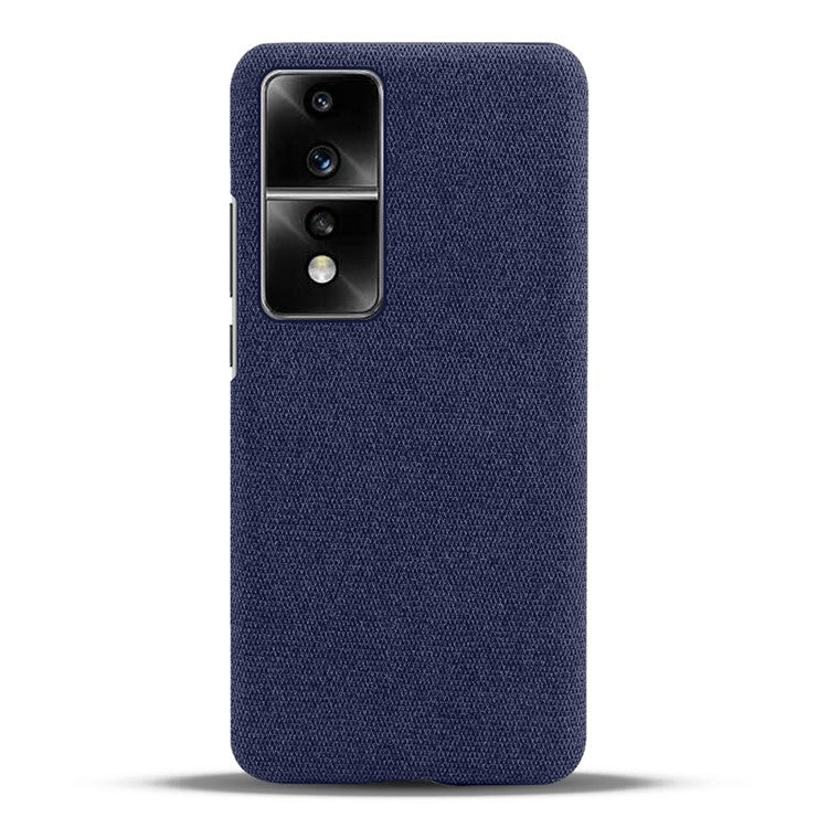 For Honor 80 GT 5G Drop Resistant Cellphone Case Solid Color Hard PC+Cloth Phone Back Cover - Blue