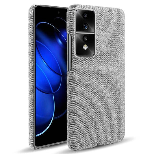 For Honor 80 GT 5G Drop Resistant Cellphone Case Solid Color Hard PC+Cloth Phone Back Cover - Light Grey