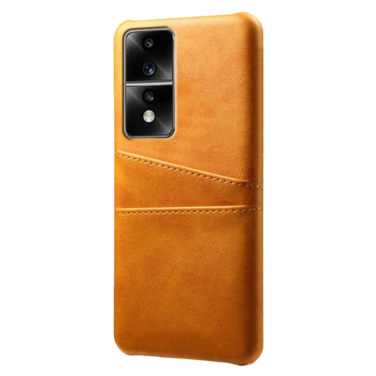 Dual Card Slots Phone Cover for Honor 80 GT 5G , PU Leather Coated+PC Phone Case - Orange