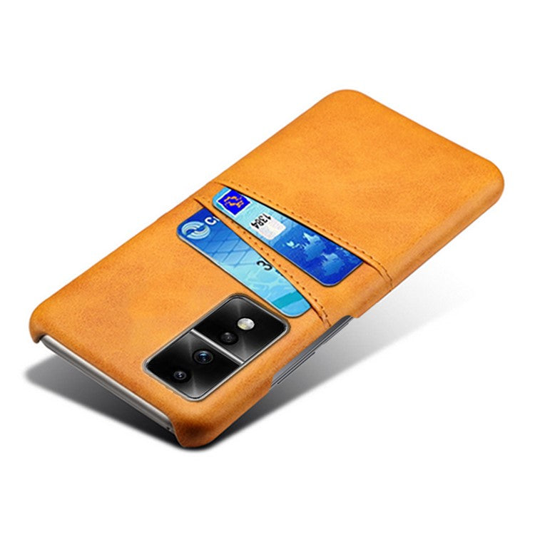 Dual Card Slots Phone Cover for Honor 80 GT 5G , PU Leather Coated+PC Phone Case - Orange