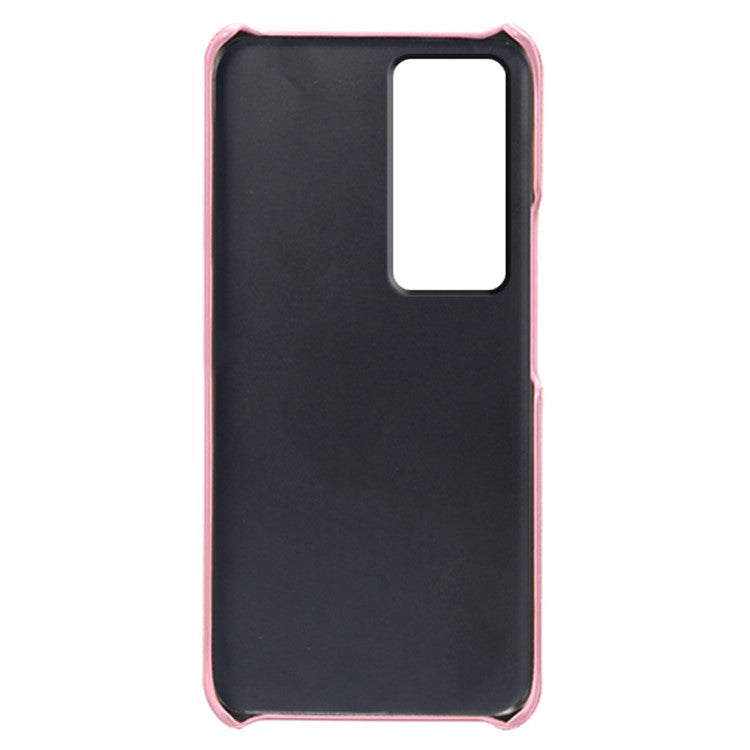 Dual Card Slots Phone Cover for Honor 80 GT 5G , PU Leather Coated+PC Phone Case - Rose Gold