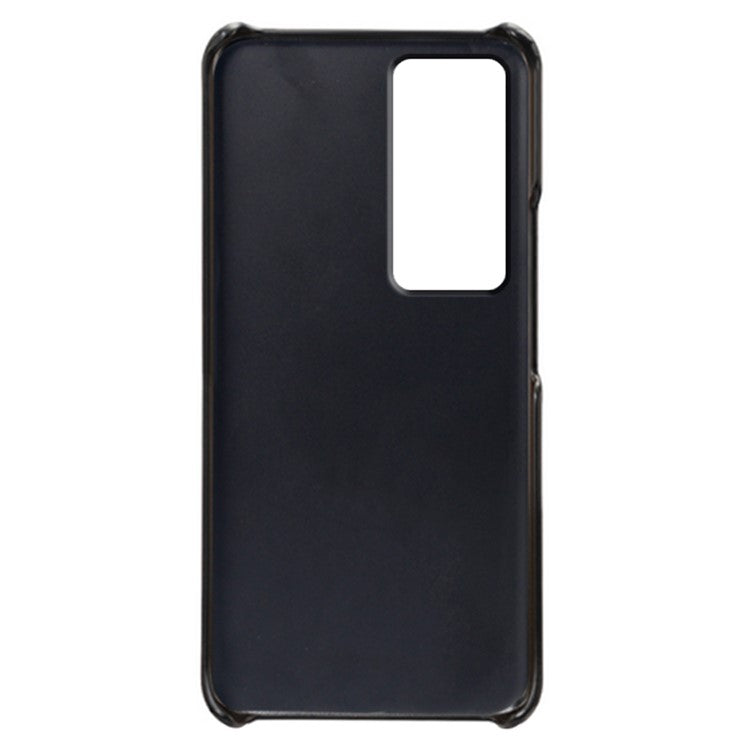 Dual Card Slots Phone Cover for Honor 80 GT 5G , PU Leather Coated+PC Phone Case - Black