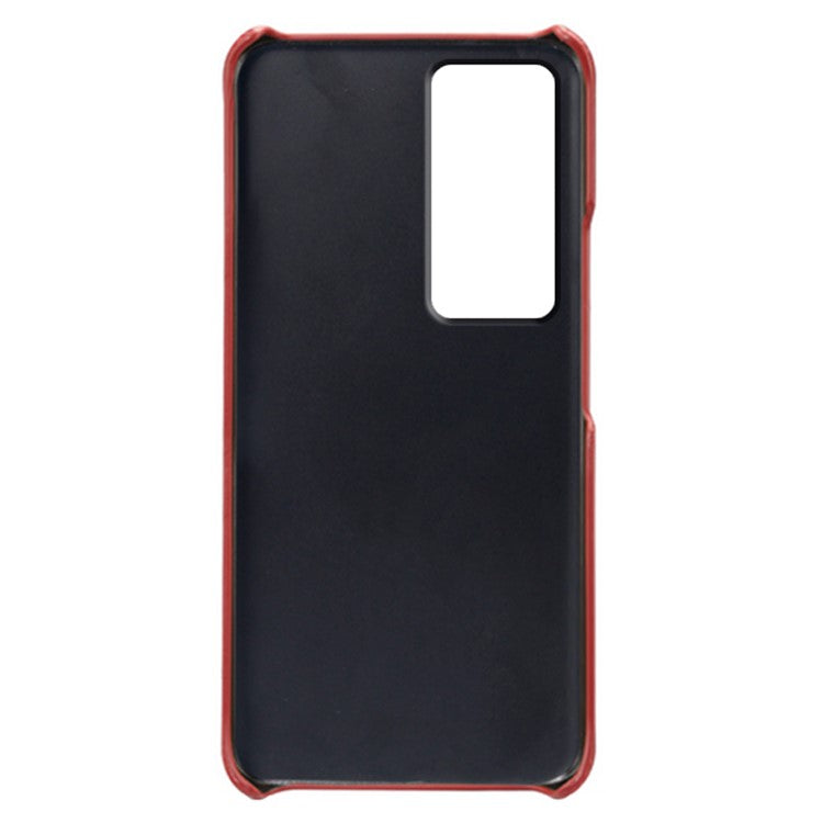Dual Card Slots Phone Cover for Honor 80 GT 5G , PU Leather Coated+PC Phone Case - Red