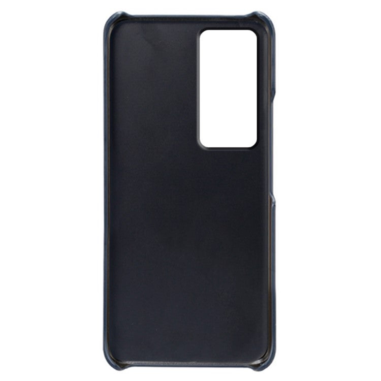 Dual Card Slots Phone Cover for Honor 80 GT 5G , PU Leather Coated+PC Phone Case - Blue