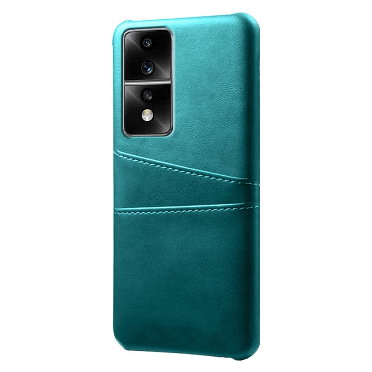 Dual Card Slots Phone Cover for Honor 80 GT 5G , PU Leather Coated+PC Phone Case - Green