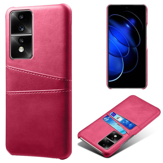 Dual Card Slots Phone Cover for Honor 80 GT 5G , PU Leather Coated+PC Phone Case - Rose