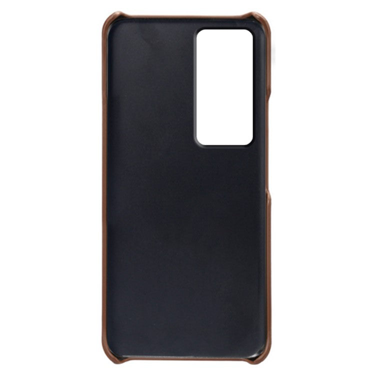 Dual Card Slots Phone Cover for Honor 80 GT 5G , PU Leather Coated+PC Phone Case - Brown