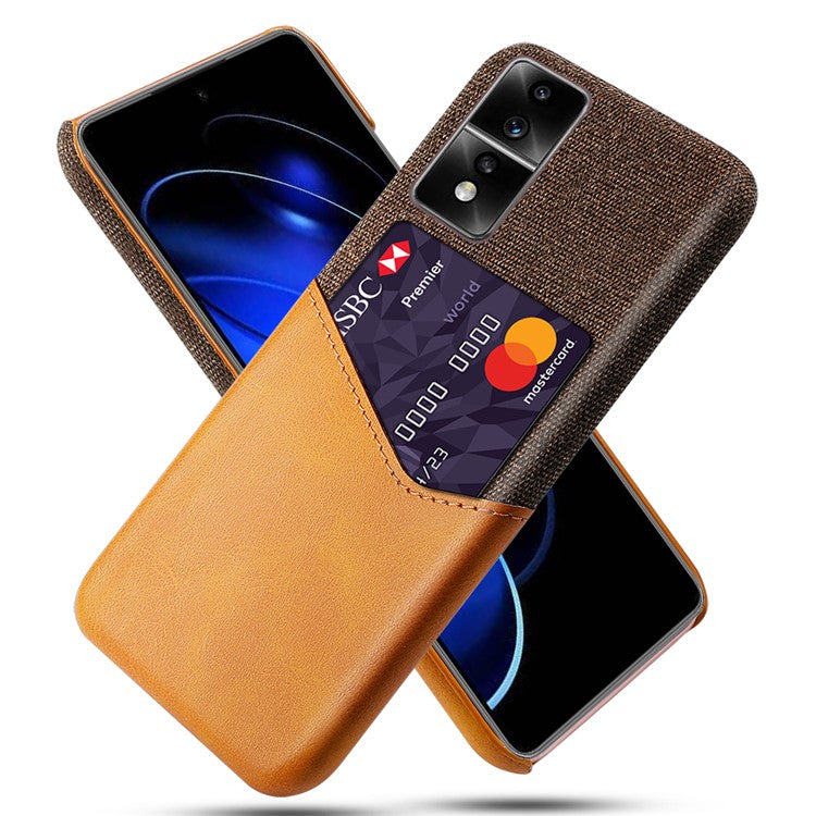 For Honor 80 GT 5G PU Leather + PC Card Holder Case Cloth Texture Protective Phone Cover - Orange