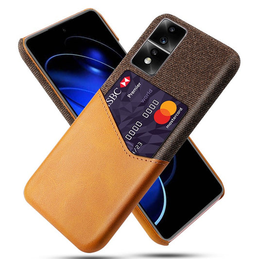 For Honor 80 GT 5G PU Leather + PC Card Holder Case Cloth Texture Protective Phone Cover - Orange