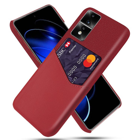 For Honor 80 GT 5G PU Leather + PC Card Holder Case Cloth Texture Protective Phone Cover - Red
