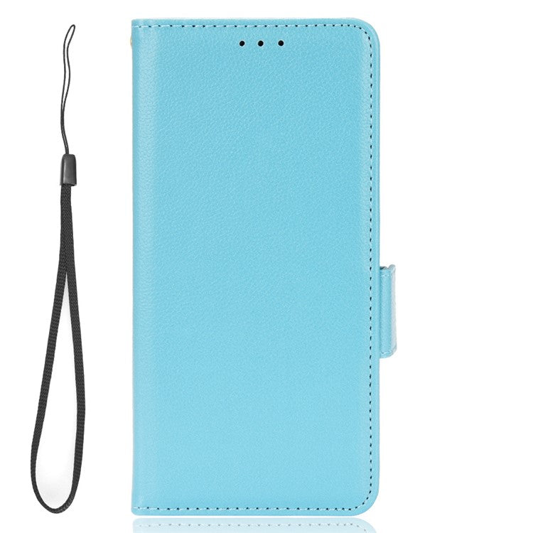 For Honor X9a 5G / X40 5G / Magic5 Lite 5G Phone Case Wallet Stand Litchi Texture Leather Phone Cover - Baby Blue