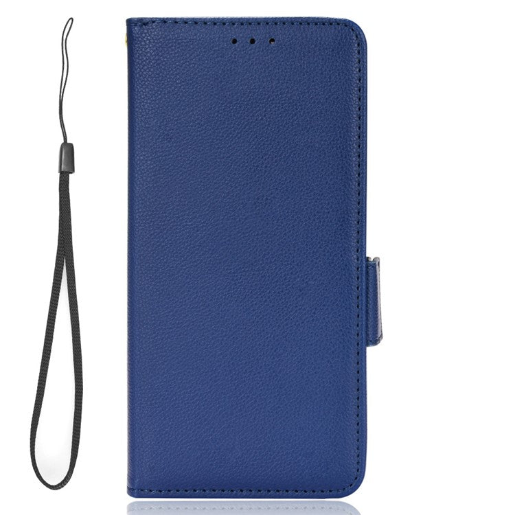 For Honor X9a 5G / X40 5G / Magic5 Lite 5G Phone Case Wallet Stand Litchi Texture Leather Phone Cover - Dark Blue