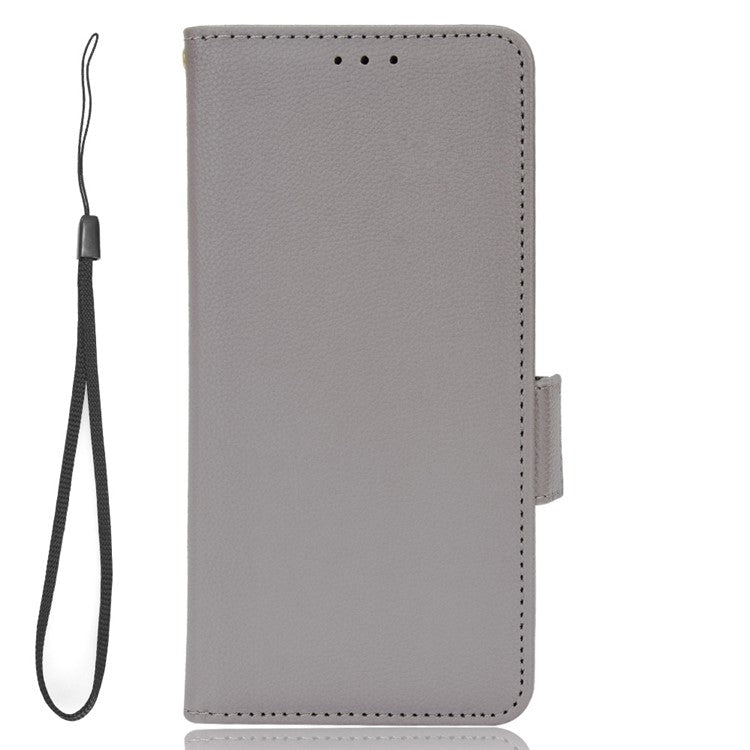 For Honor X9a 5G / X40 5G / Magic5 Lite 5G Phone Case Wallet Stand Litchi Texture Leather Phone Cover - Grey