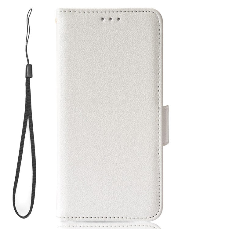 For Honor X9a 5G / X40 5G / Magic5 Lite 5G Phone Case Wallet Stand Litchi Texture Leather Phone Cover - White
