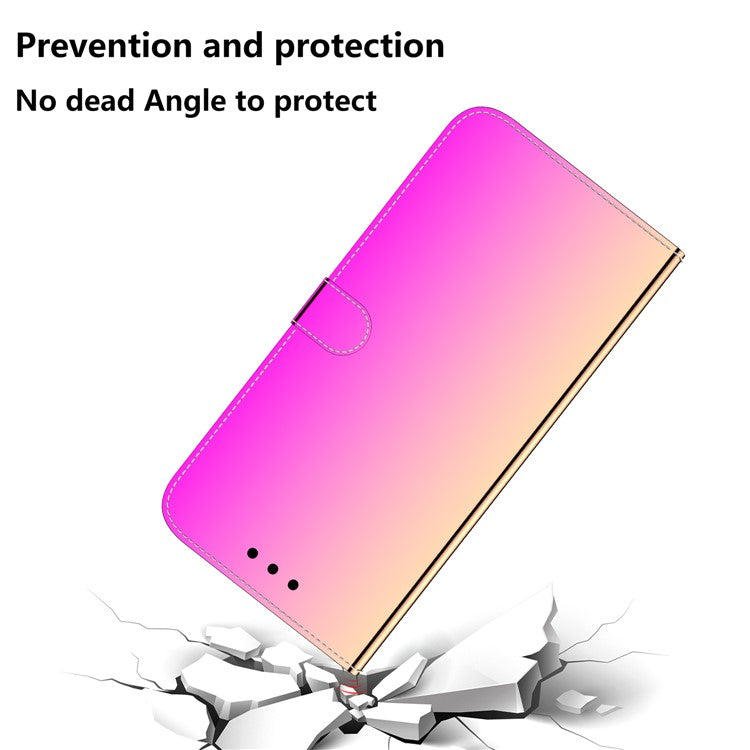 For Honor X40 5G / X9a 5G / Magic5 Lite 5G Anti-scratch Phone Case Stand Mirror-like Surface Flip Leather Phone Wallet Cover - Rose