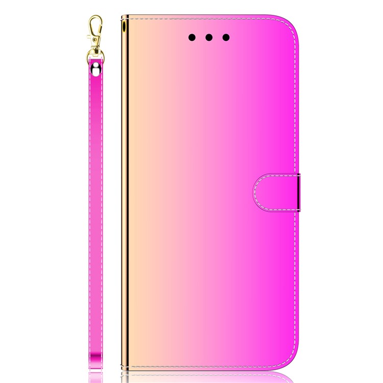 For Honor X40 5G / X9a 5G / Magic5 Lite 5G Anti-scratch Phone Case Stand Mirror-like Surface Flip Leather Phone Wallet Cover - Rose