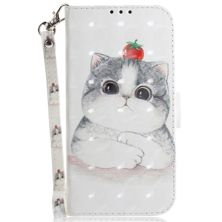 Anti-drop Phone Cover for Honor X40 5G / X9a 5G / Magic5 Lite 5G , Folio Flip Wallet Phone Case with Strap -  Cute Cat