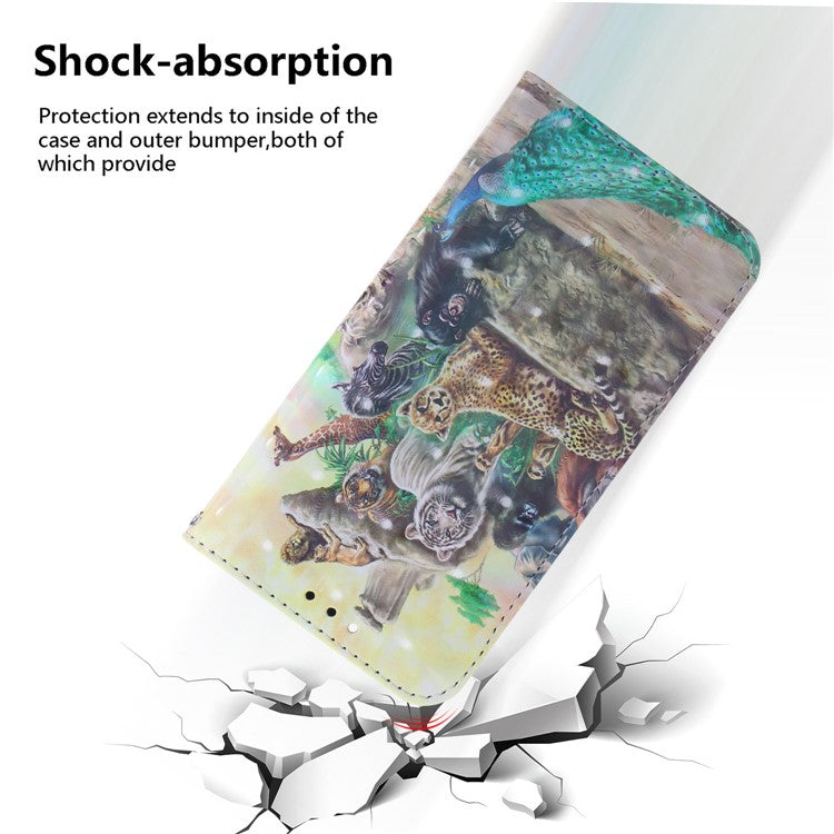 Anti-drop Phone Cover for Honor X40 5G / X9a 5G / Magic5 Lite 5G , Folio Flip Wallet Phone Case with Strap -  Animals