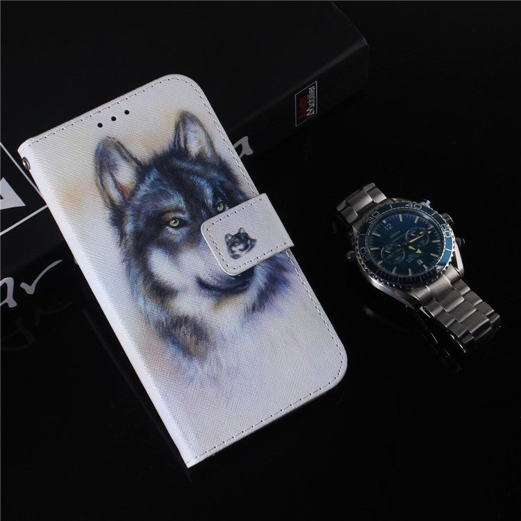 For Honor X40 5G / X9a 5G / Magic5 Lite 5G Pattern Printing Stand Cover Anti-drop PU Leather Wallet Phone Case - Wolf