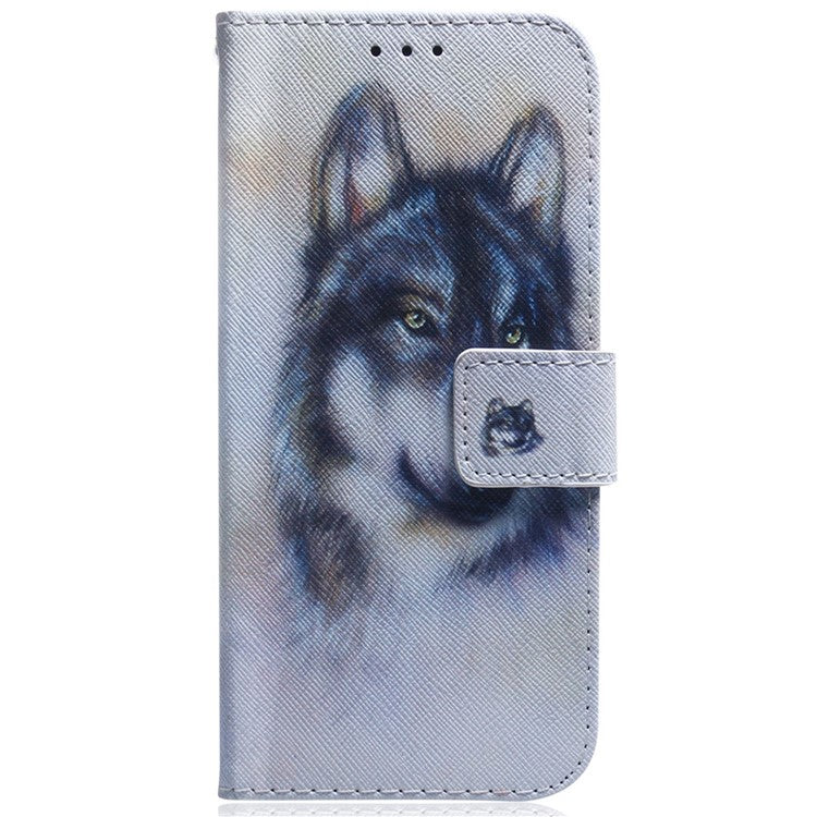For Honor X40 5G / X9a 5G / Magic5 Lite 5G Pattern Printing Stand Cover Anti-drop PU Leather Wallet Phone Case - Wolf