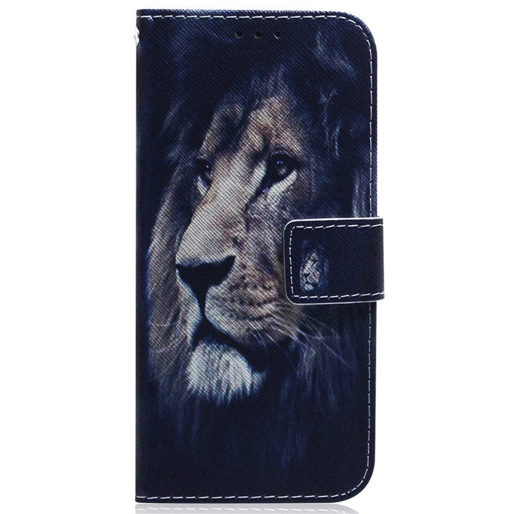 For Honor X40 5G / X9a 5G / Magic5 Lite 5G Pattern Printing Stand Cover Anti-drop PU Leather Wallet Phone Case - Lion