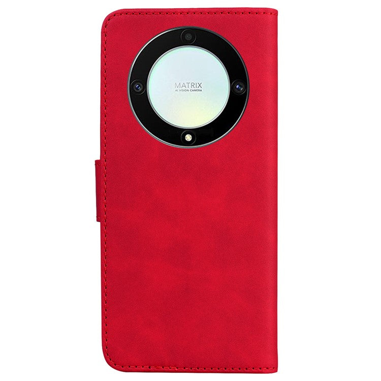 For Honor X40 5G / X9a 5G / Magic5 Lite 5G Butterfly Printing Full Protection Cover Leather Wallet Stand Phone Case - Red