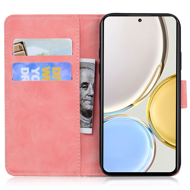 For Honor X40 5G / X9a 5G / Magic5 Lite 5G Butterfly Printing Full Protection Cover Leather Wallet Stand Phone Case - Pink