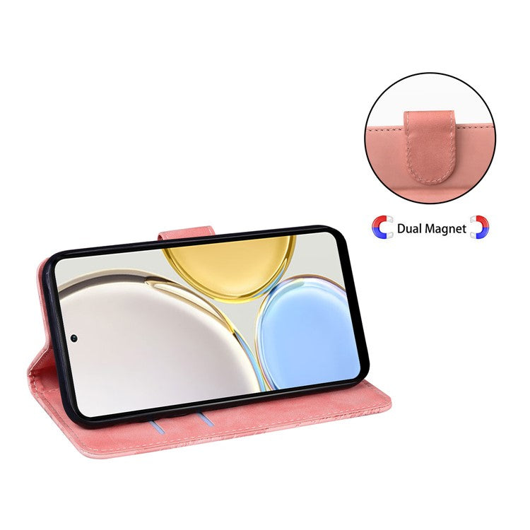 For Honor X40 5G / X9a 5G / Magic5 Lite 5G Butterfly Printing Full Protection Cover Leather Wallet Stand Phone Case - Pink