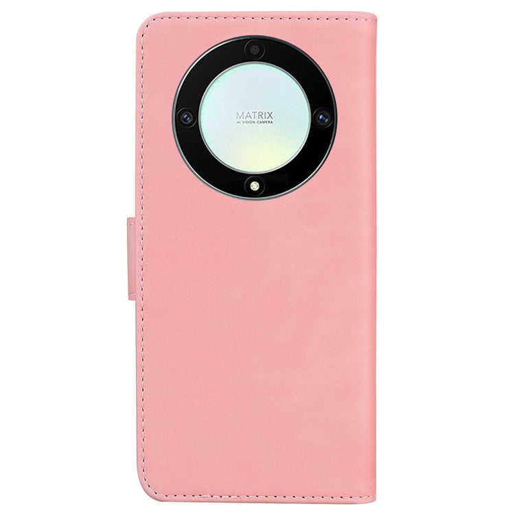 For Honor X40 5G / X9a 5G / Magic5 Lite 5G Butterfly Printing Full Protection Cover Leather Wallet Stand Phone Case - Pink