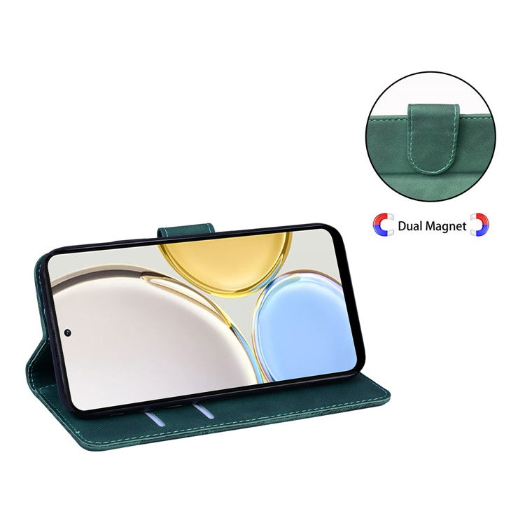 For Honor X40 5G / X9a 5G / Magic5 Lite 5G Butterfly Printing Full Protection Cover Leather Wallet Stand Phone Case - Green