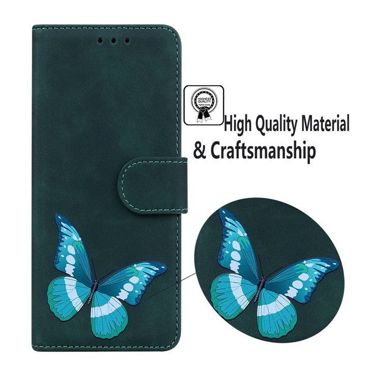 For Honor X40 5G / X9a 5G / Magic5 Lite 5G Butterfly Printing Full Protection Cover Leather Wallet Stand Phone Case - Green