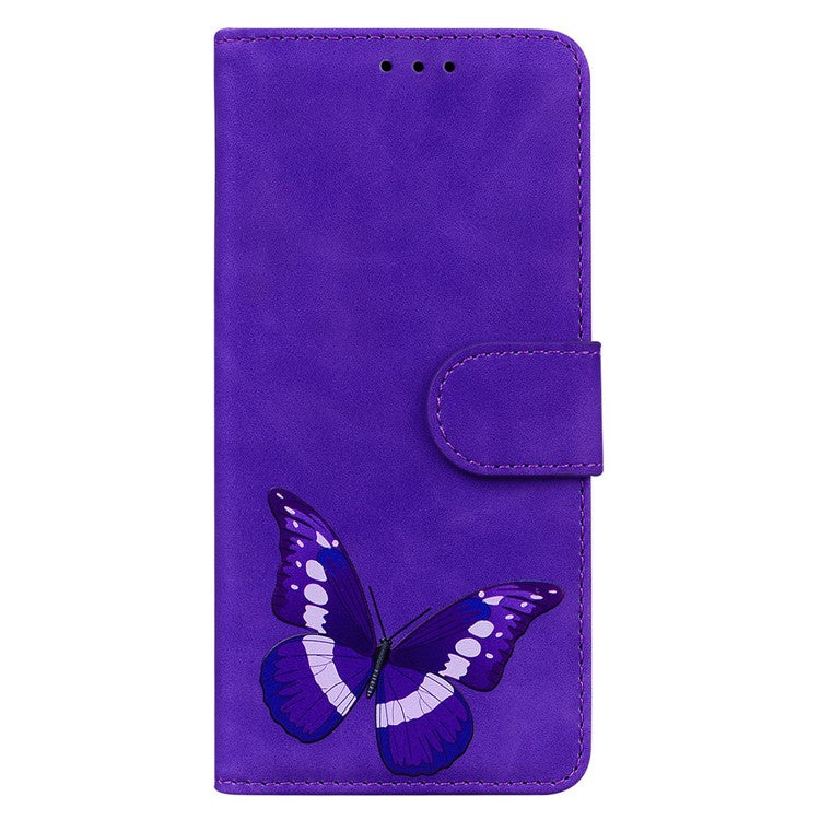 For Honor X40 5G / X9a 5G / Magic5 Lite 5G Butterfly Printing Full Protection Cover Leather Wallet Stand Phone Case - Purple