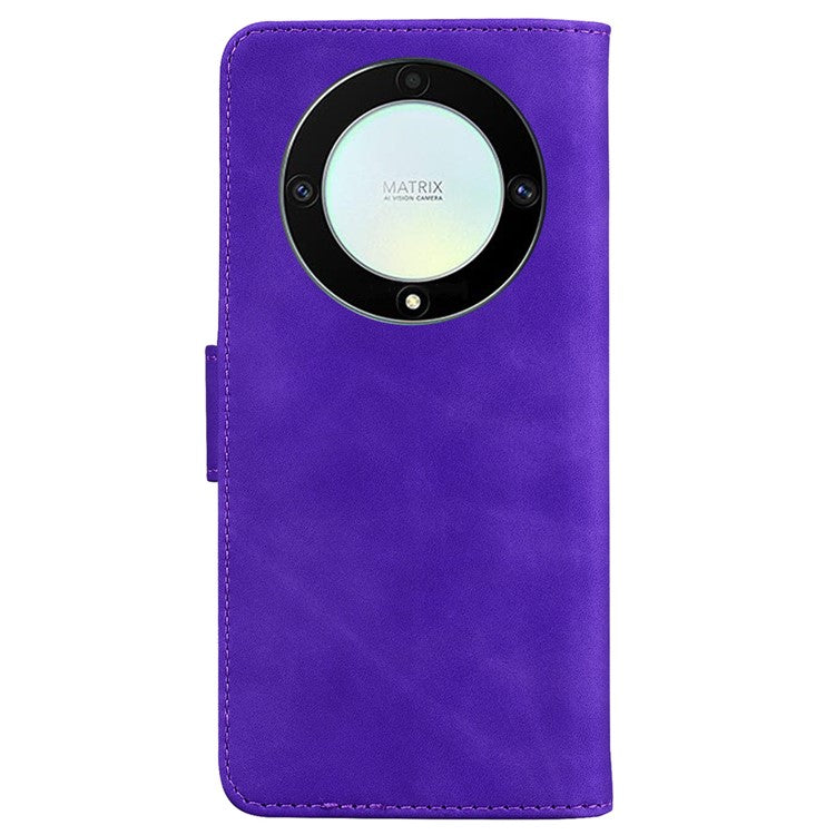 For Honor X40 5G / X9a 5G / Magic5 Lite 5G Butterfly Printing Full Protection Cover Leather Wallet Stand Phone Case - Purple