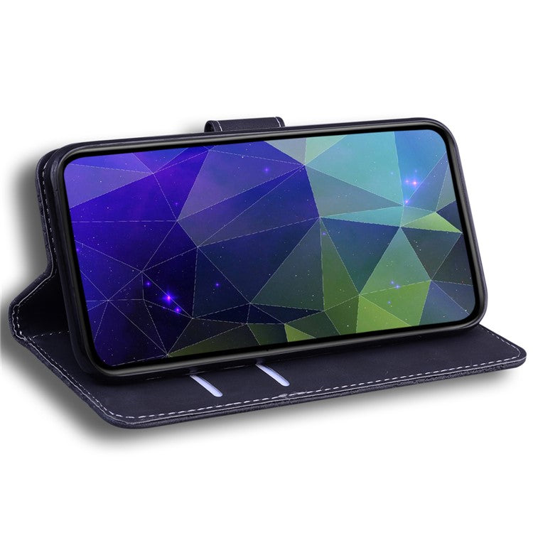 For Honor X40 5G / X9a 5G / Magic5 Lite 5G PU Leather Wallet Cover Solid Color Flip Stand Phone Case - Black