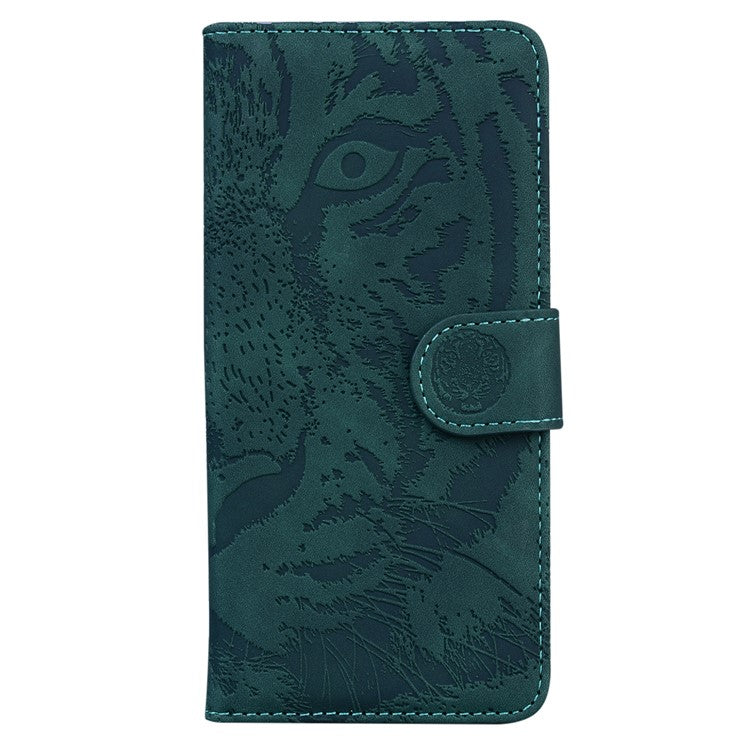 Flip Wallet Case for Honor X40 5G / X9a 5G / Magic5 Lite 5G , PU Leather Tiger Pattern Imprinted Stand Phone Cover - Green