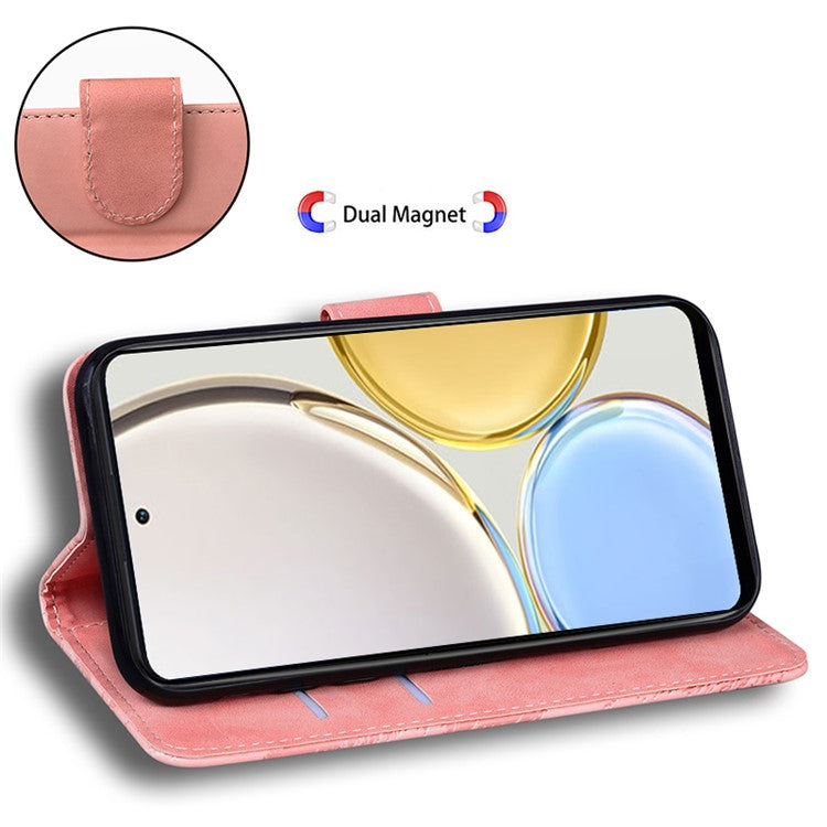 Flip Wallet Case for Honor X40 5G / X9a 5G / Magic5 Lite 5G , PU Leather Tiger Pattern Imprinted Stand Phone Cover - Pink