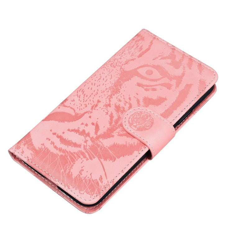 Flip Wallet Case for Honor X40 5G / X9a 5G / Magic5 Lite 5G , PU Leather Tiger Pattern Imprinted Stand Phone Cover - Pink