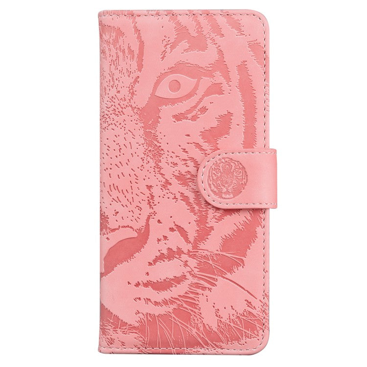 Flip Wallet Case for Honor X40 5G / X9a 5G / Magic5 Lite 5G , PU Leather Tiger Pattern Imprinted Stand Phone Cover - Pink